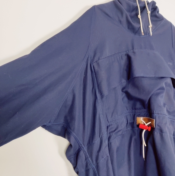 80s Vintage Hiking Jacket Navy Outdooring Coat Canvas Size XL Gorpcore Nautical - Picture 5 of 13